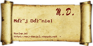 Máj Dániel névjegykártya